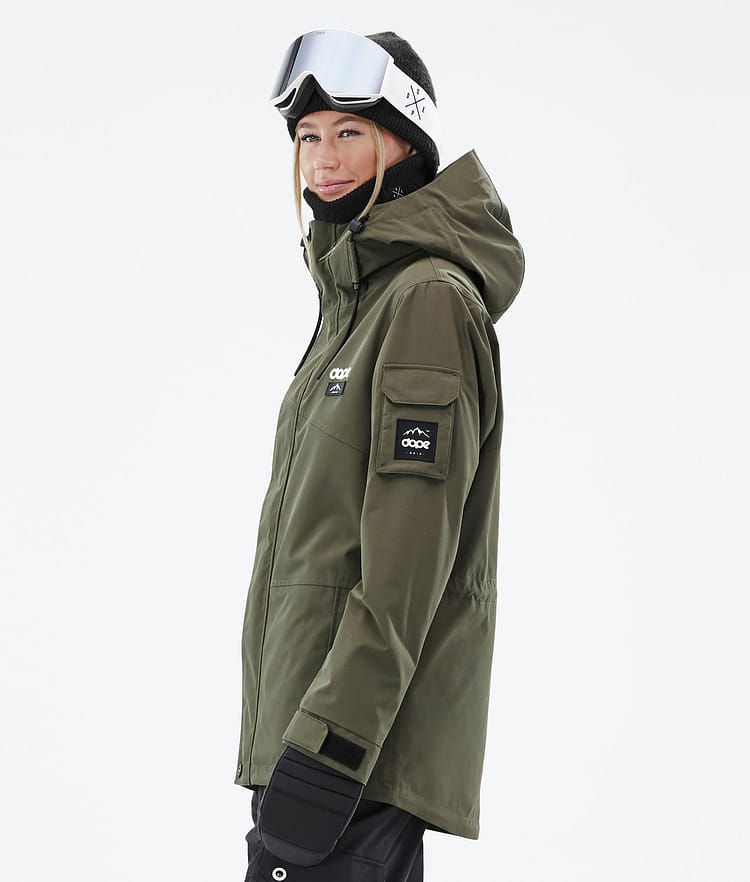 Adept W Veste de Ski Femme Olive Green/Black