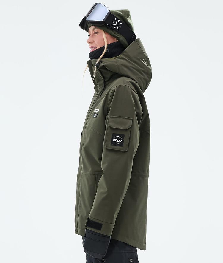 Adept W Snowboardjakke Dame Olive Green, Image 5 of 9