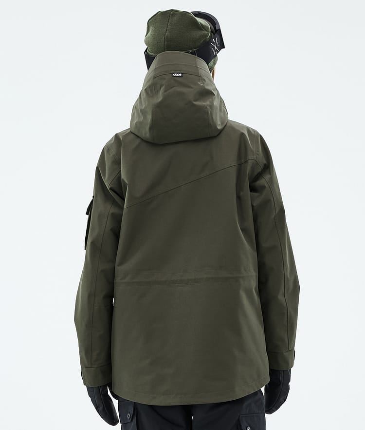 Adept W Snowboardjakke Dame Olive Green, Image 6 of 9