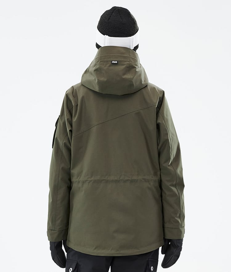 Adept W Skijakke Dame Olive Green/Black