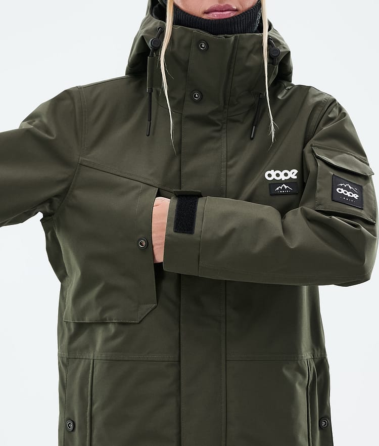 Adept W Snowboard Jacket Women Olive Green, Image 9 of 10