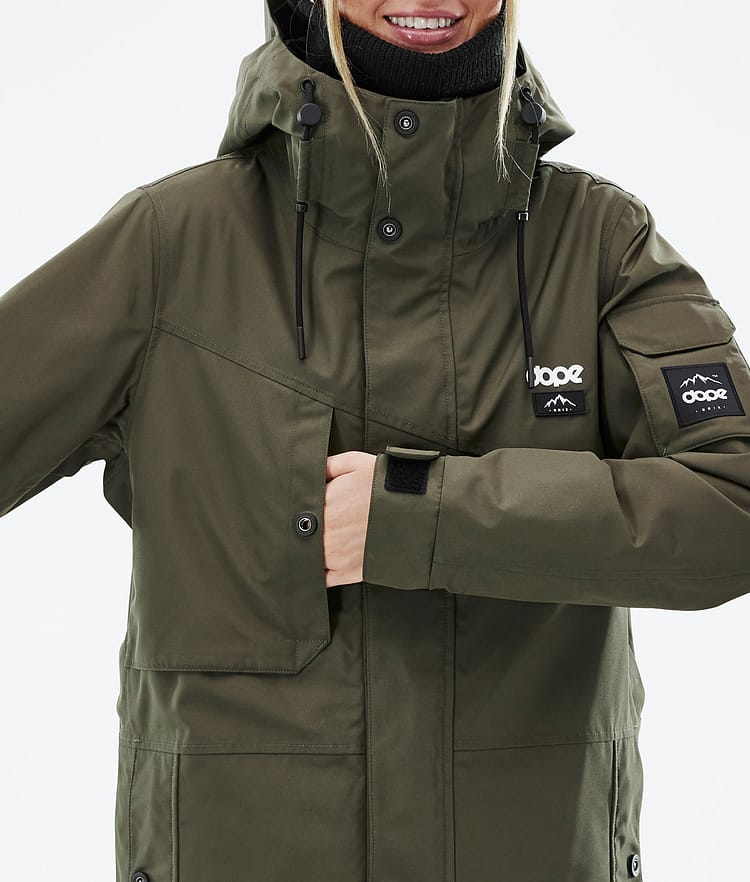 Adept W Snowboardjacke Damen Olive Green Renewed, Bild 9 von 10