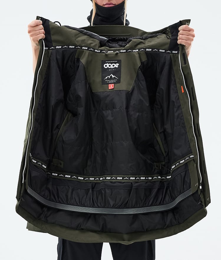 Adept W Snowboard Jacket Women Olive Green, Image 10 of 10