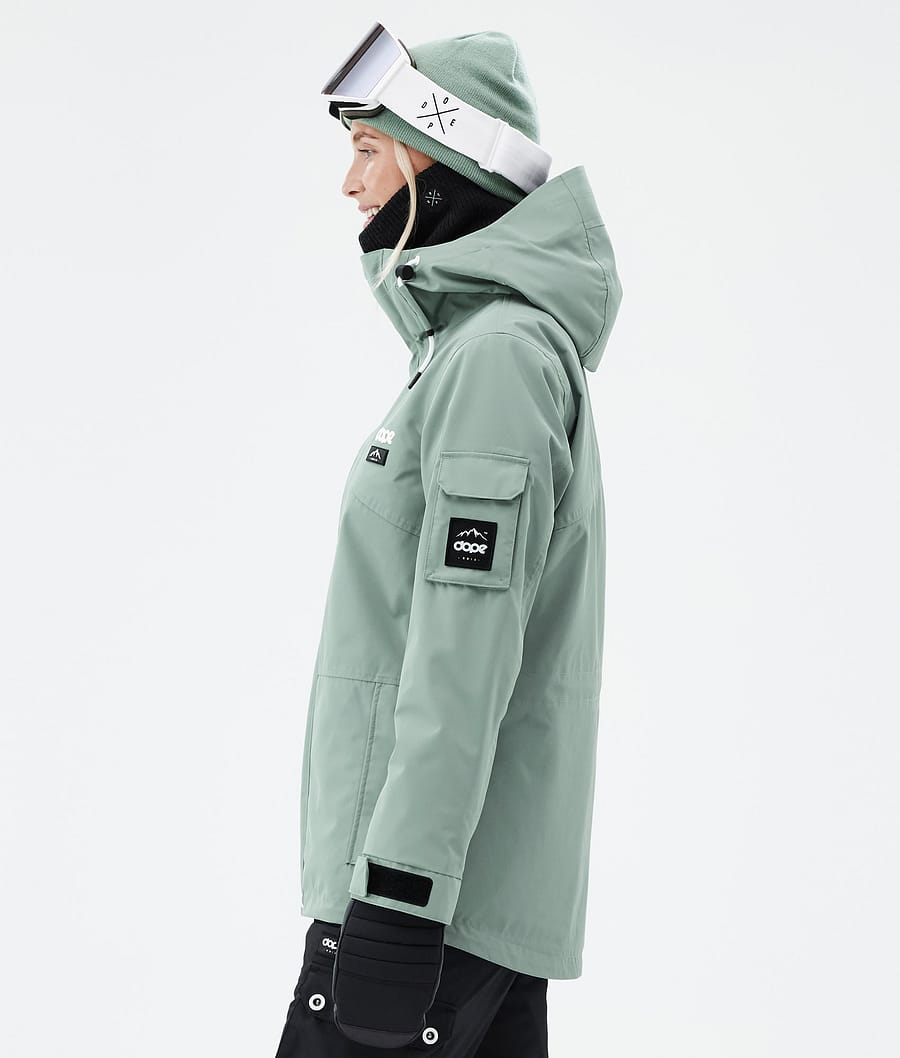 Adept W Giacca Snowboard Donna Faded Green