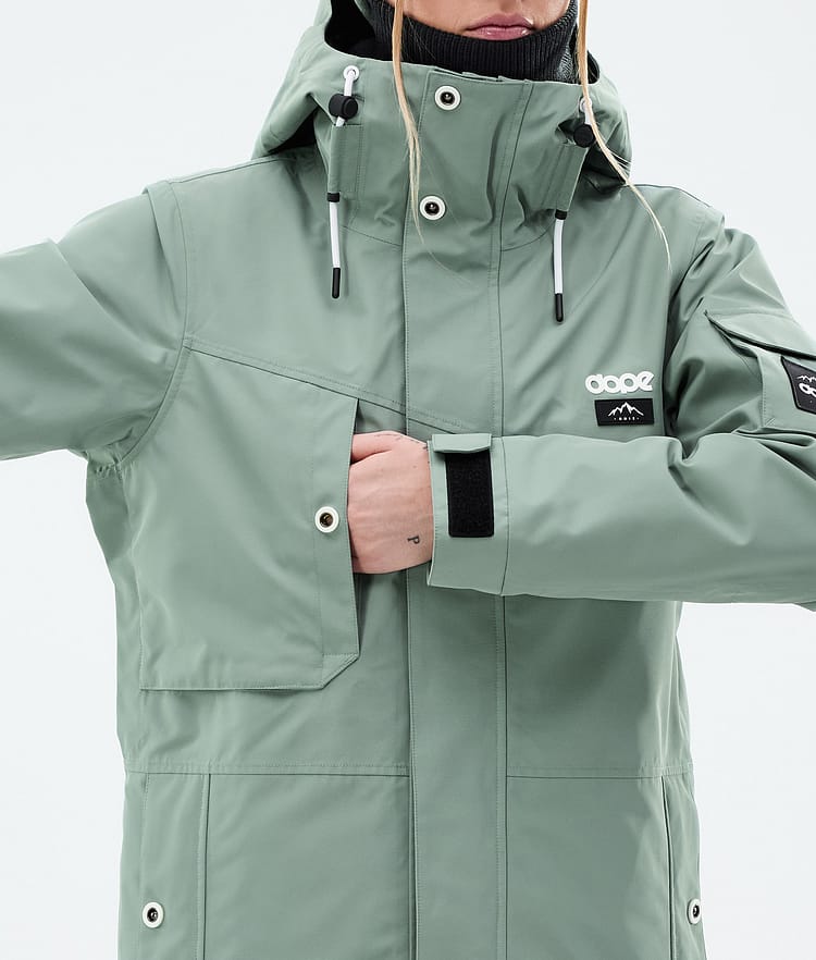 Adept W Veste de Ski Femme Faded Green, Image 9 sur 10