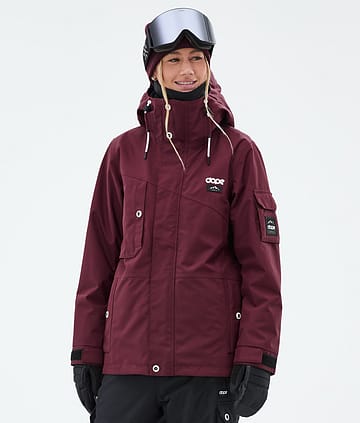 Adept W Skijakke Dame Burgundy