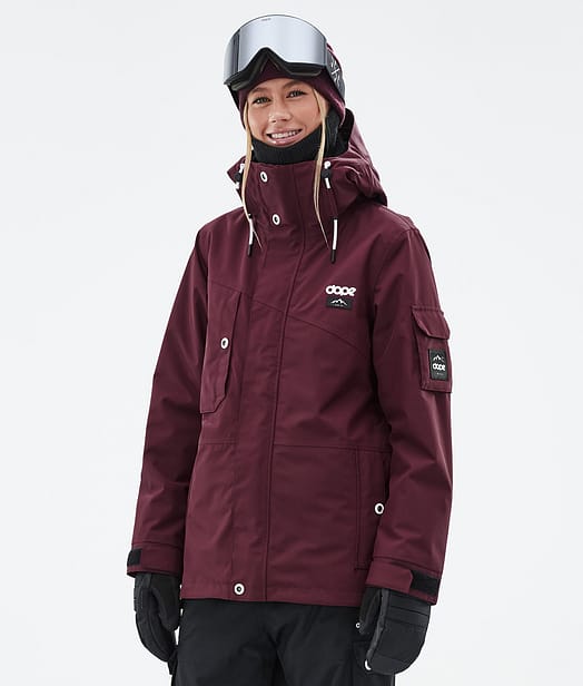 Adept W Veste de Ski Femme Burgundy