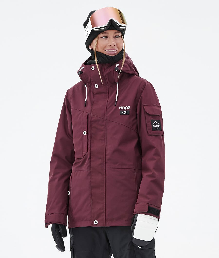 Adept W Snowboard Jacket Women Burgundy