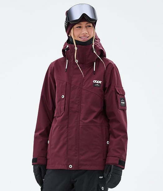 Adept W Snowboard Jacket Women Burgundy