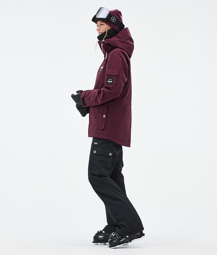 Adept W Veste de Ski Femme Burgundy, Image 4 sur 10