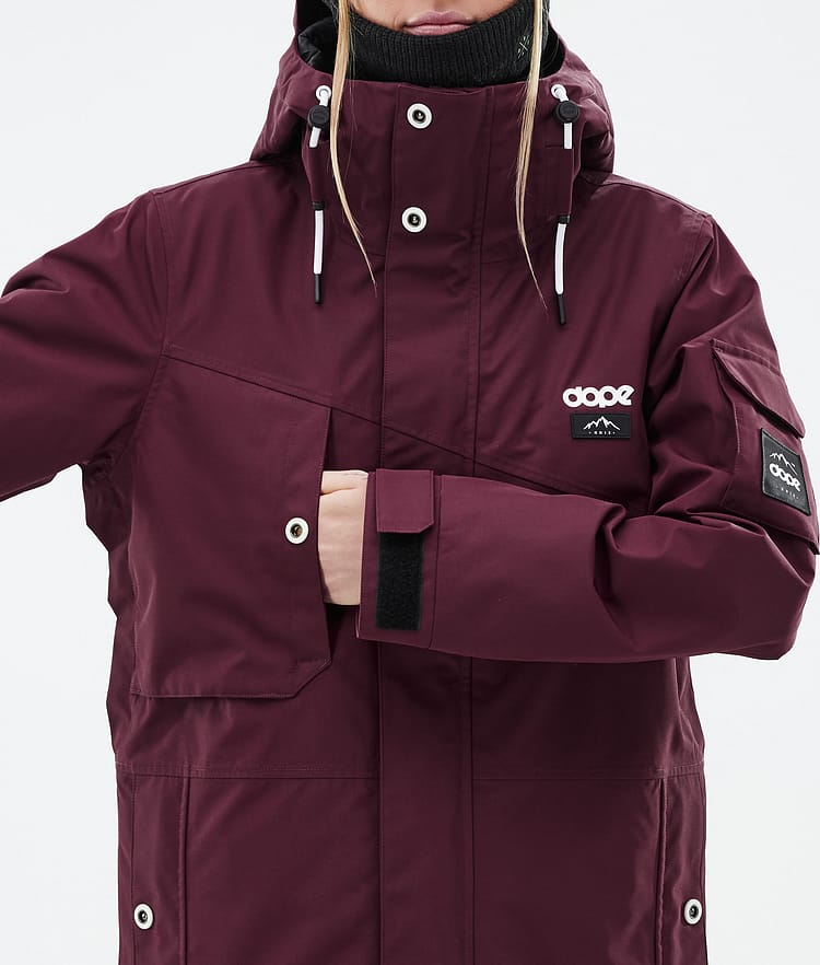 Adept W Snowboardjacke Damen Burgundy Renewed, Bild 9 von 10
