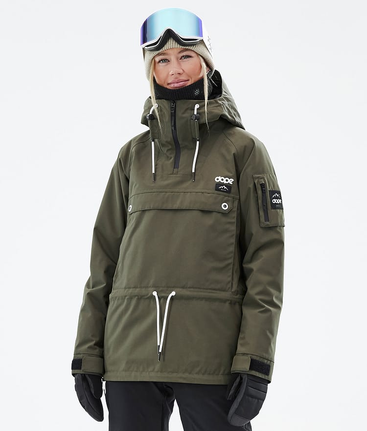 Annok W Snowboard jas Dames Olive Green Renewed, Afbeelding 1 van 9