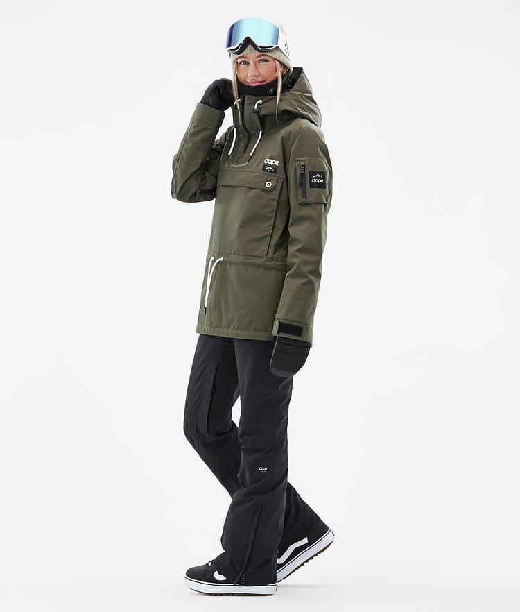 Annok W Snowboardjakke Dame Olive Green