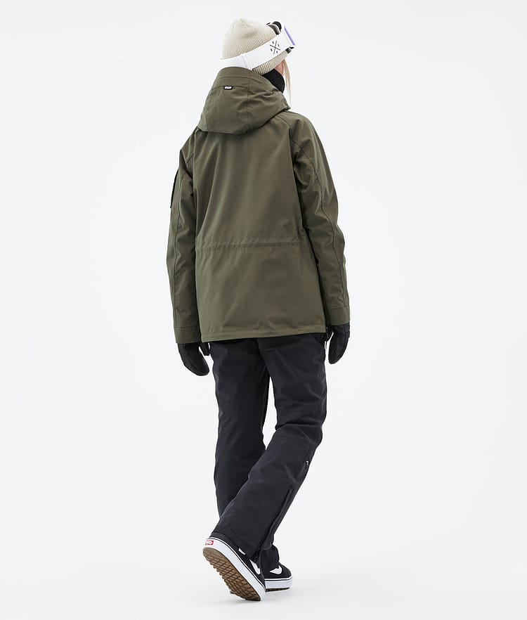 Annok W Lumilautailutakki Naiset Olive Green, Kuva 5 / 9