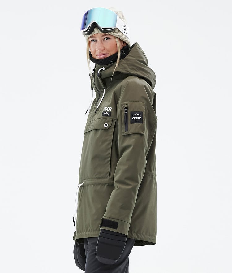 Annok W Skijakke Dame Olive Green, Bilde 6 av 9