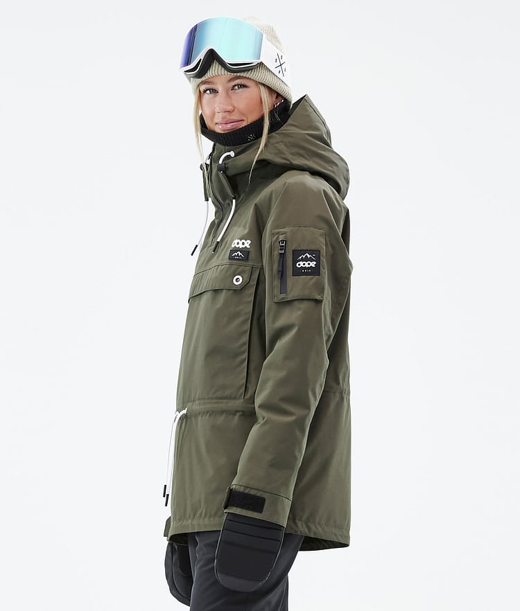 Annok W Snowboard Jacket Women Olive Green, Image 6 of 9