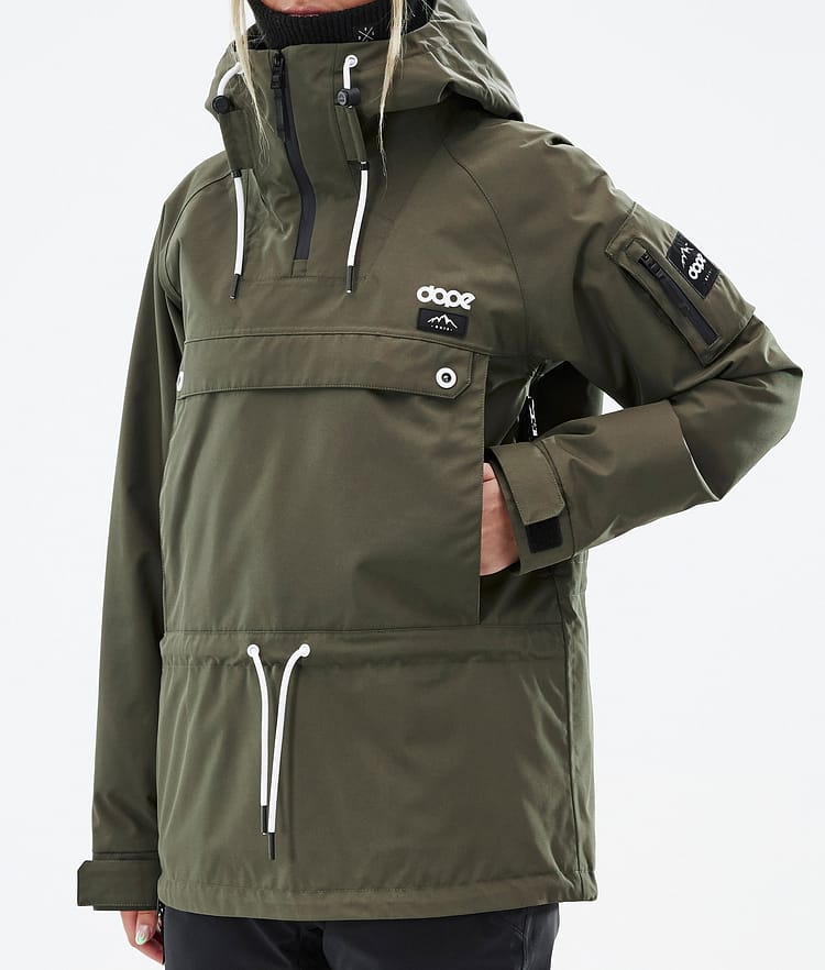 Annok W Snowboardjakke Dame Olive Green Renewed, Bilde 8 av 9