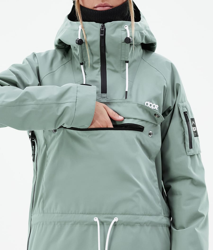 Annok W Snowboard Jacket Women Faded Green
