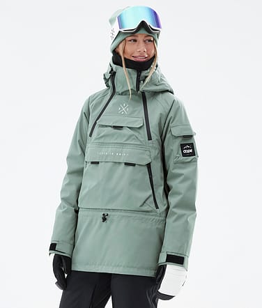 Akin W Snowboardjacke Damen Faded Green