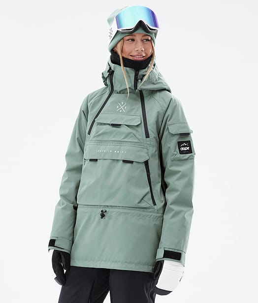 Akin W Giacca Snowboard Donna Faded Green