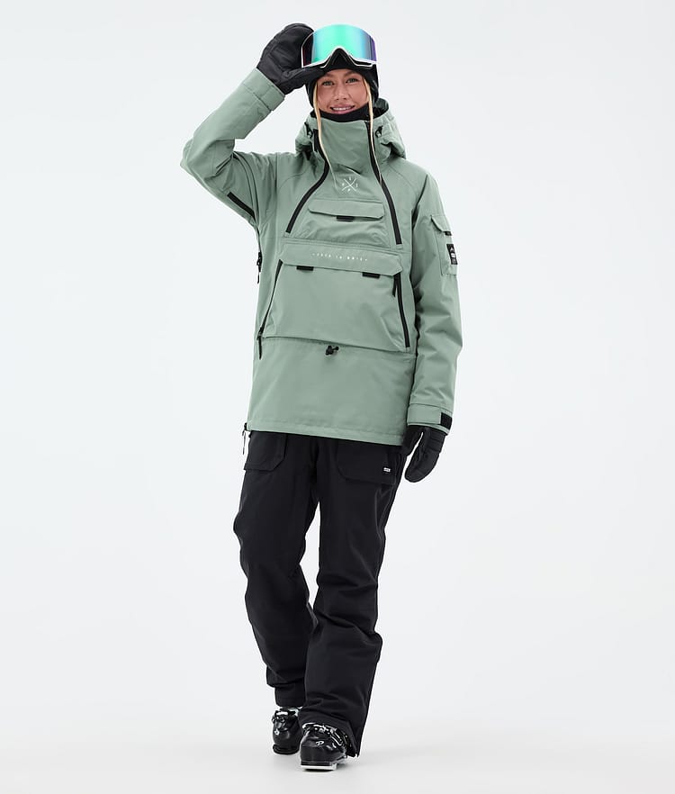 Akin W Manteau Ski Femme Faded Green, Image 3 sur 10