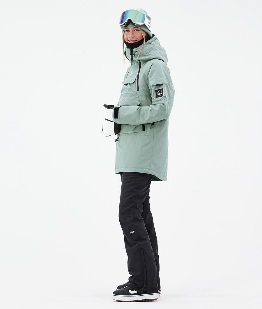 Akin W スノーボードジャケット レディース Faded Green