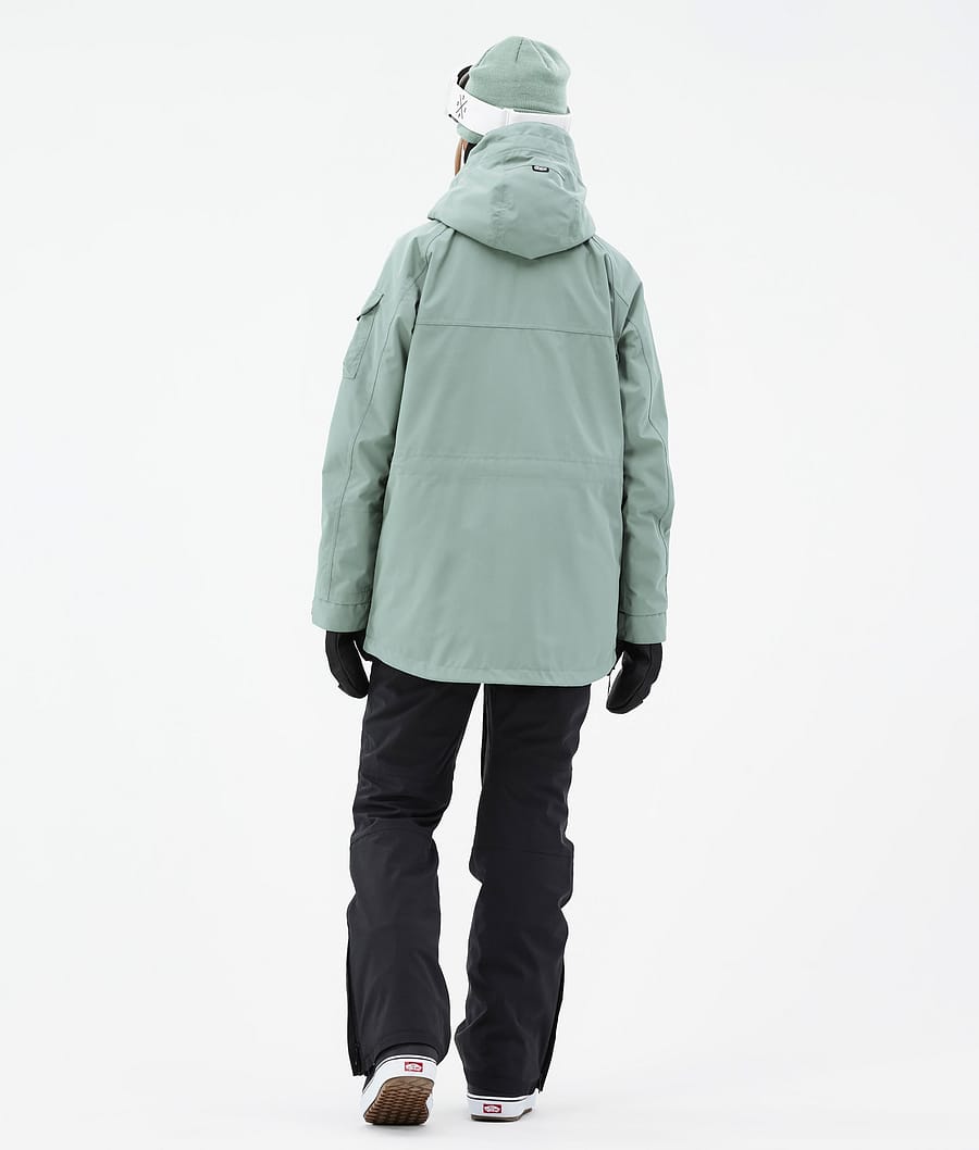 Akin W スノーボードジャケット レディース Faded Green