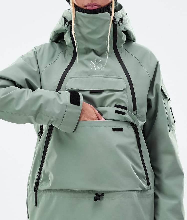 Akin W Manteau Ski Femme Faded Green, Image 9 sur 10
