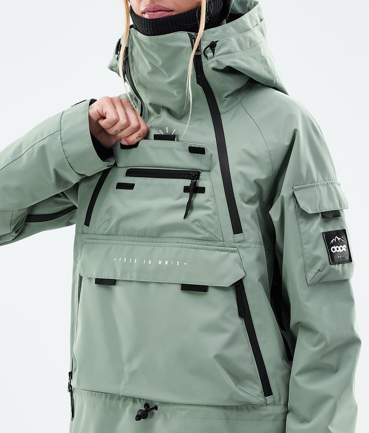 Akin W Manteau Ski Femme Faded Green, Image 10 sur 10