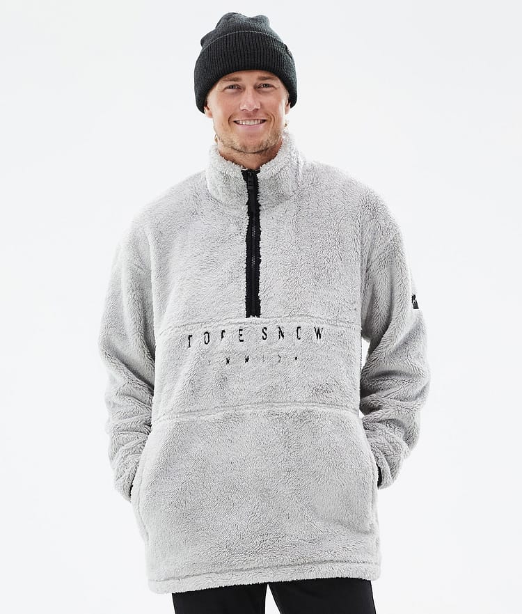 Pile 2022 Fleece Sweater Men Light Grey