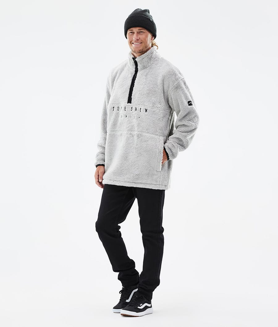 Dope Pile Fleece Sweater Men Light Grey