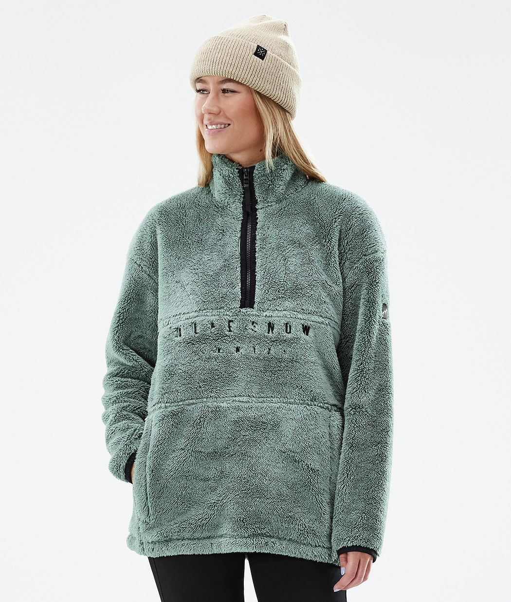 Pile W Fleece Sweater Women Faded Green