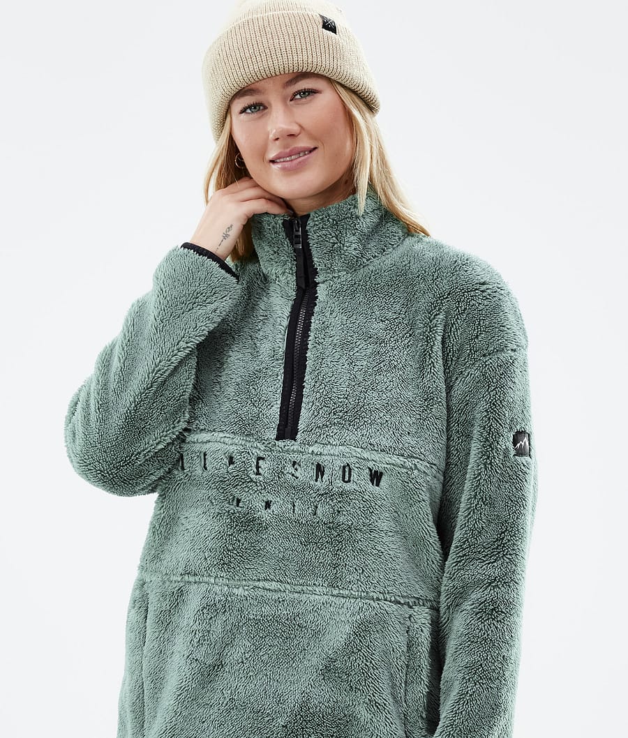Pile W Fleece Sweater Women Faded Green