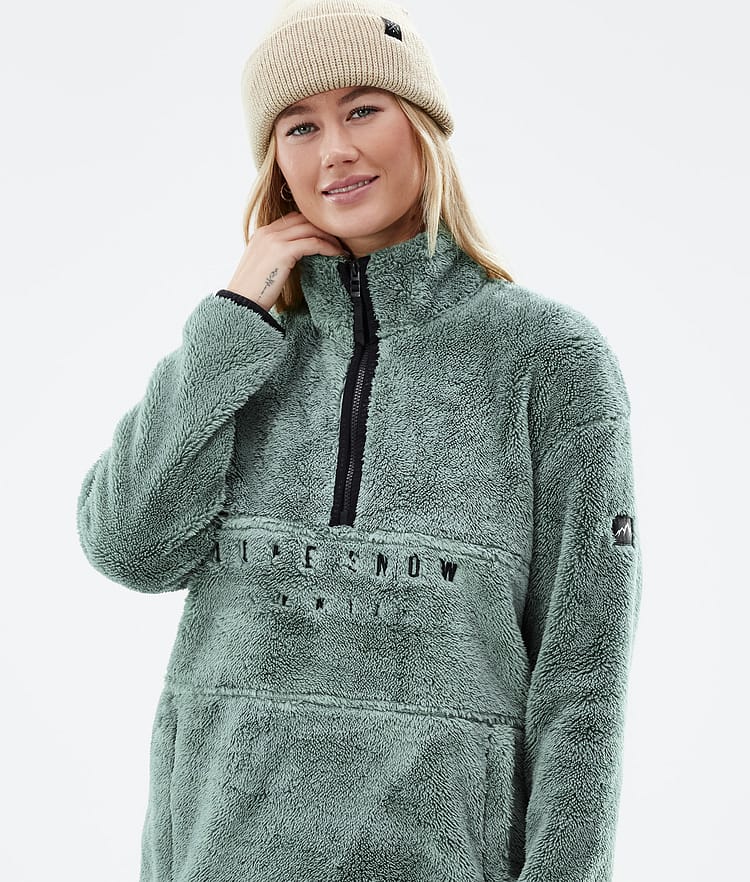 Pile W 2022 Fleece Sweater Women Faded Green, Image 2 of 8