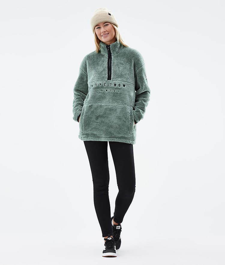 Pile W 2022 Fleece Sweater Women Faded Green, Image 3 of 8