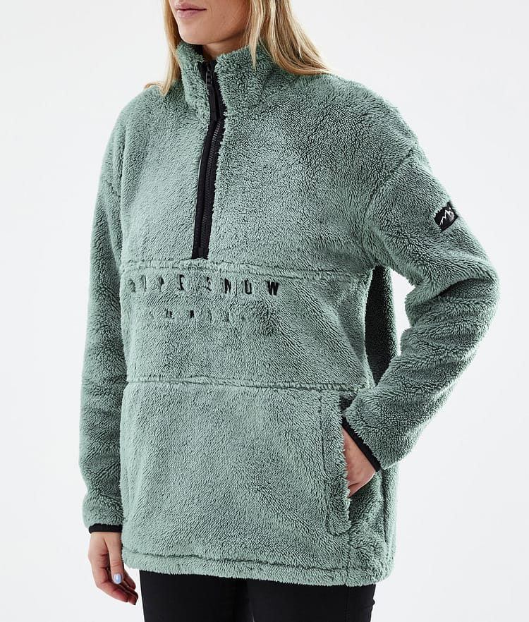 Pile W 2022 Fleece Sweater Women Faded Green, Image 7 of 8