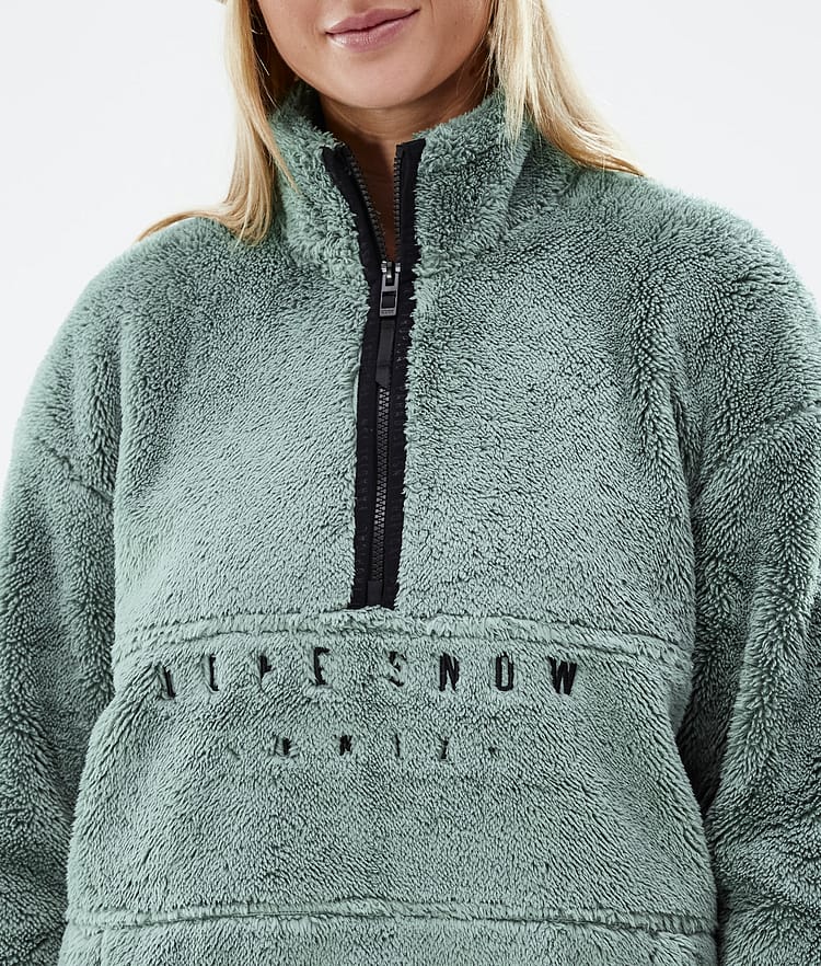 Pile W 2022 Fleece Sweater Women Faded Green, Image 8 of 8