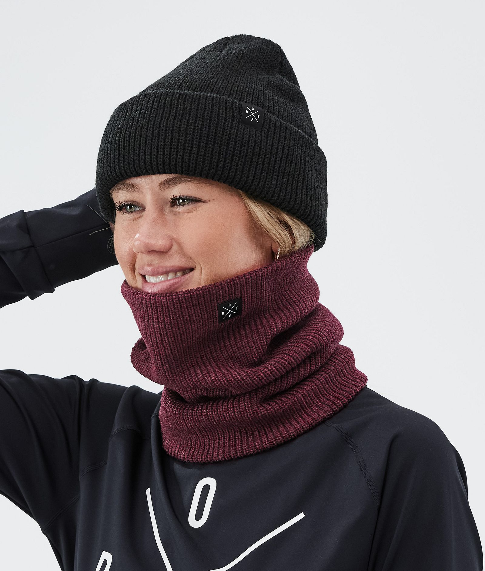 2X-UP Knitted 2022 Facemask Burgundy, Image 3 of 3