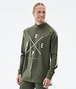 Snuggle 2022 Basislaag Top Heren 2X-Up Olive Green