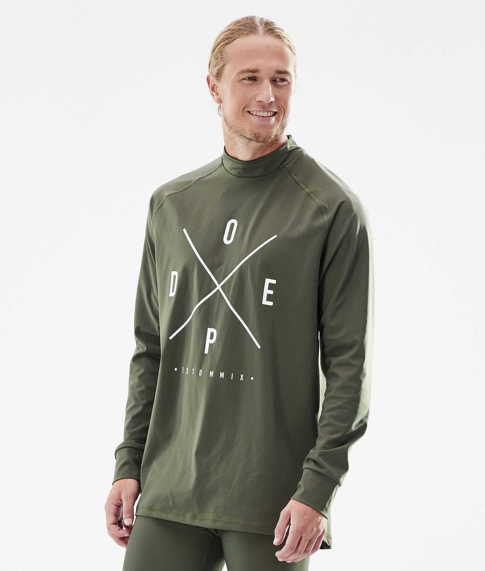 Snuggle 2022 Basislaag Top Heren 2X-Up Olive Green, Afbeelding 1 van 5