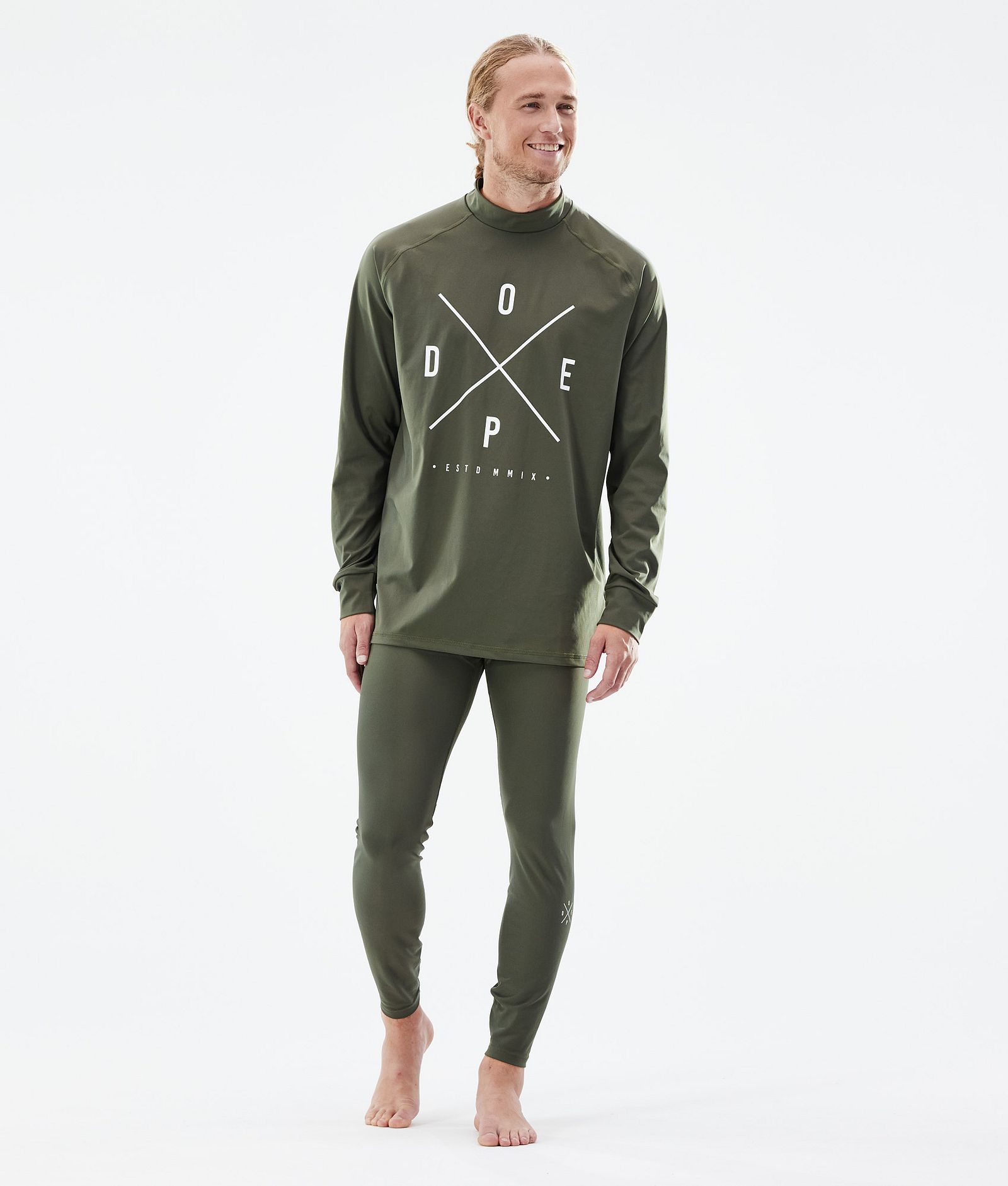 Snuggle 2022 Basislaag Top Heren 2X-Up Olive Green, Afbeelding 4 van 5