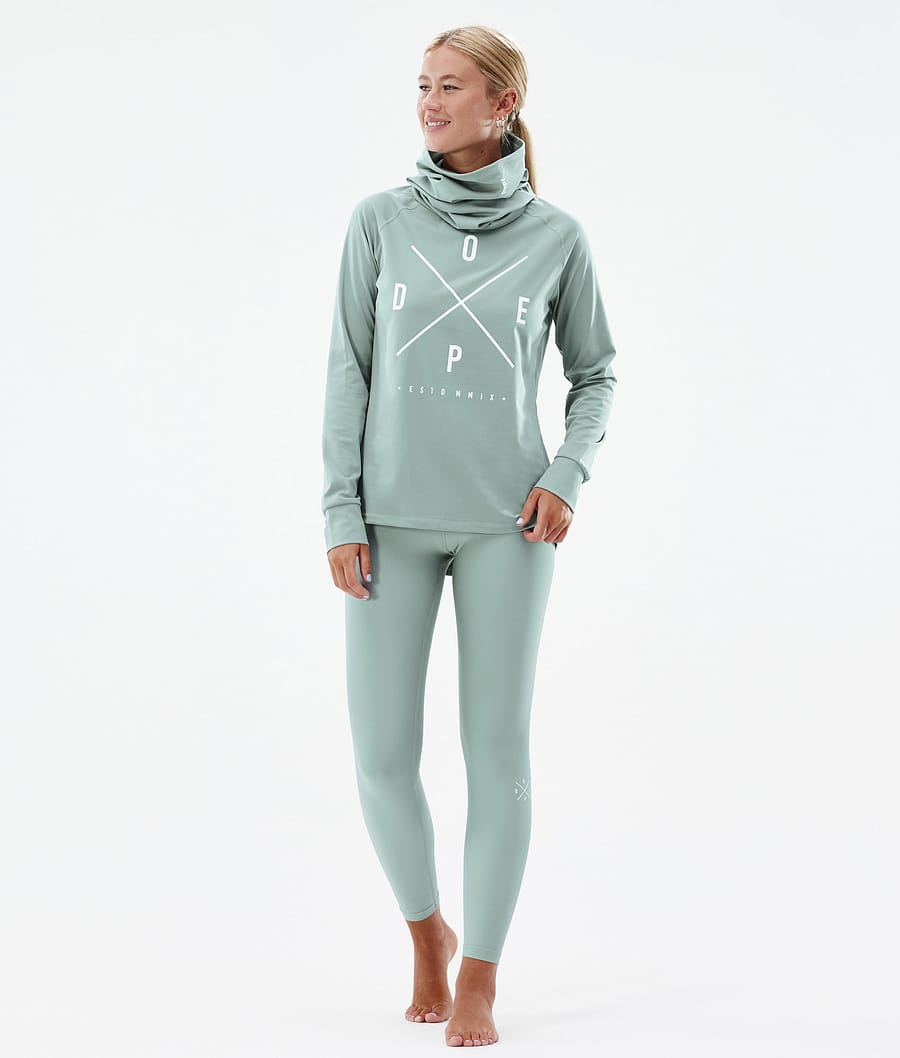 Snuggle W 2022 Base Layer Top Women 2X-Up Faded Green