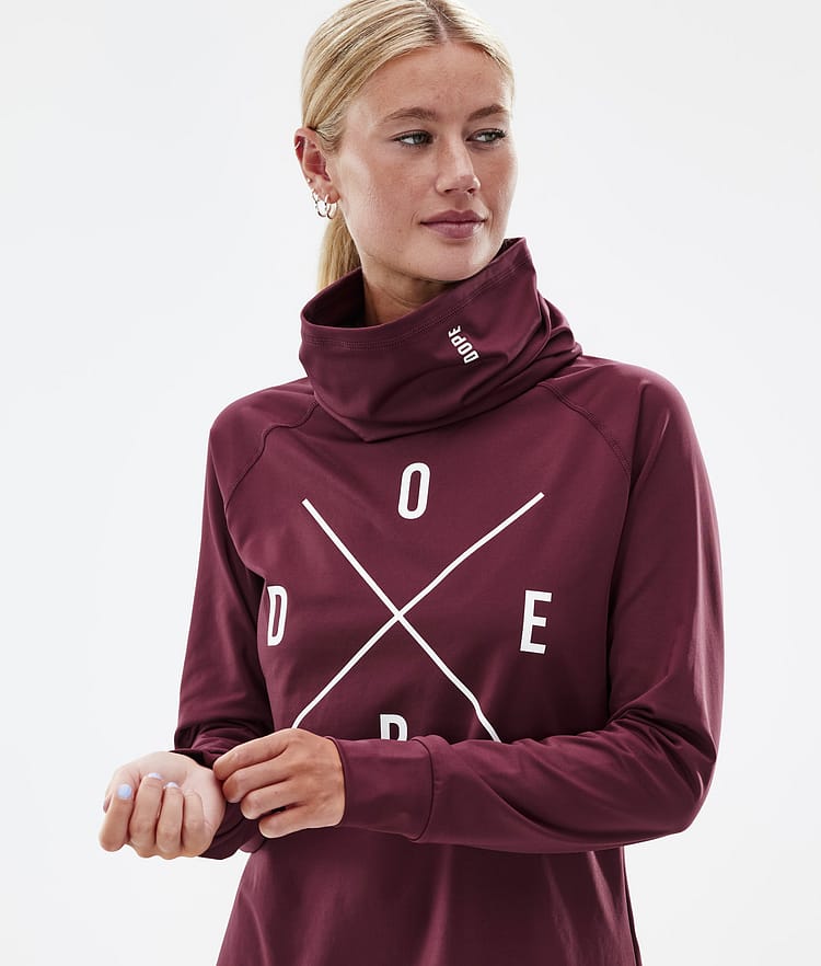 Snuggle W 2022 Basislaag Top Dames 2X-Up Burgundy