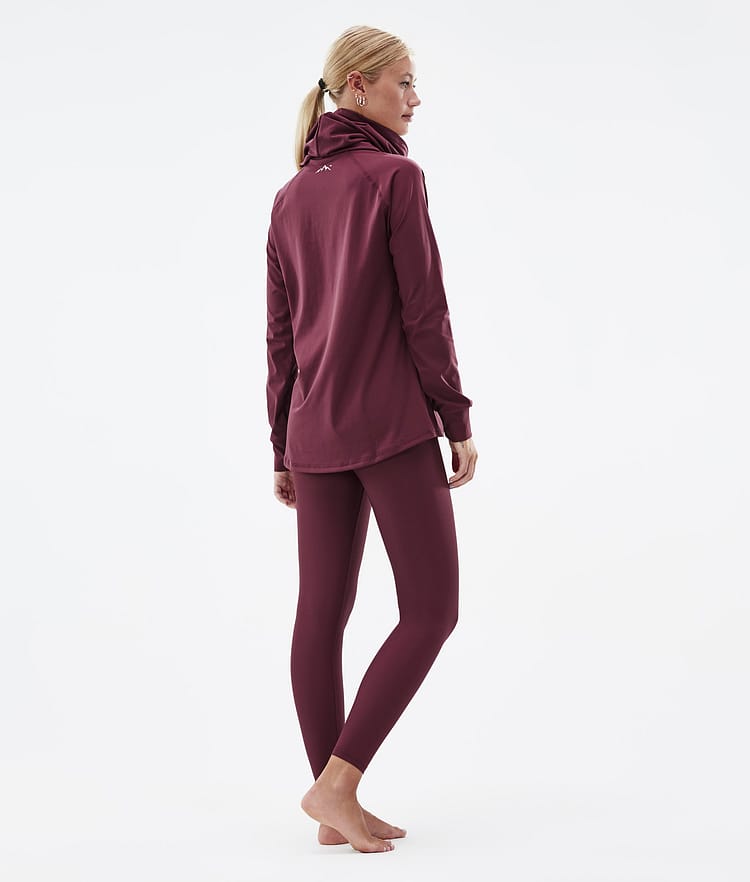 Snuggle W 2022 Basislaag Top Dames 2X-Up Burgundy