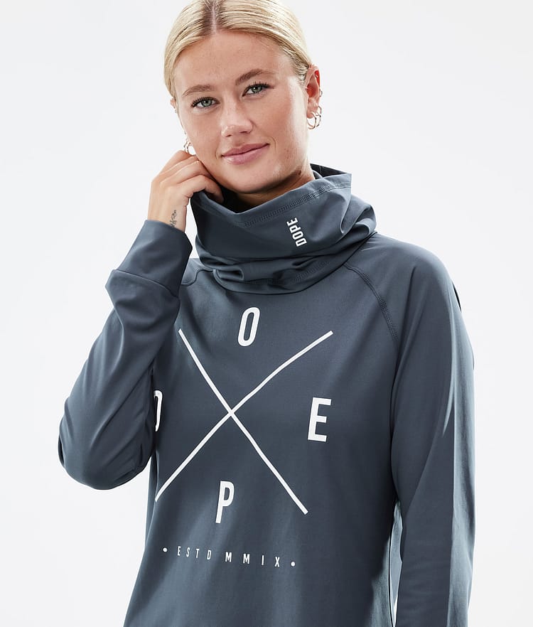 Snuggle W 22 Base Layer Top Women 2X-Up Metal Blue, Image 2 of 6