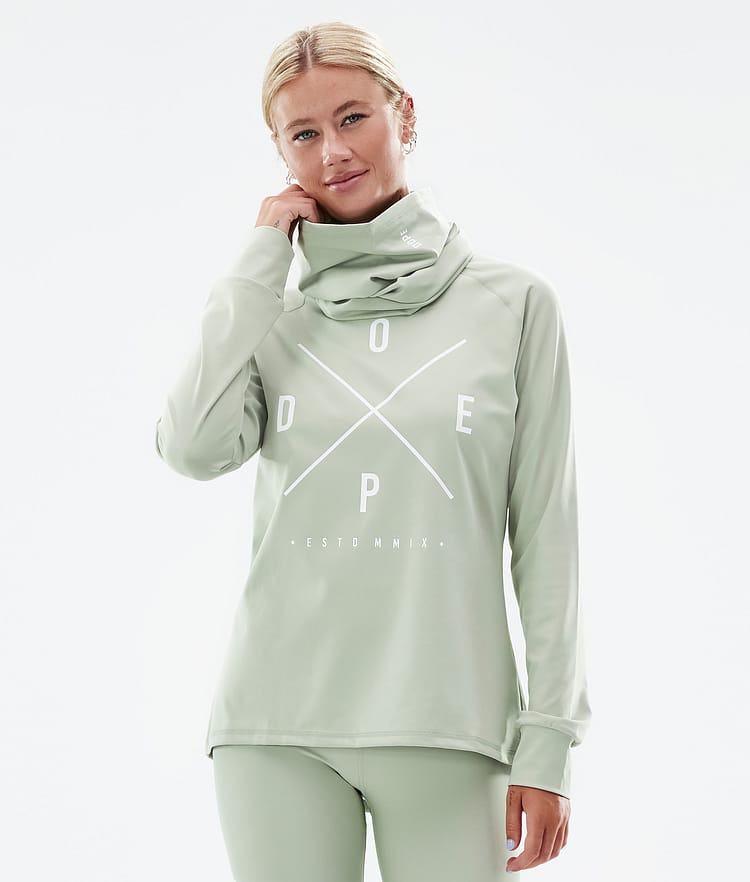 Snuggle W 2022 Baselayer top Dame 2X-Up Soft Green