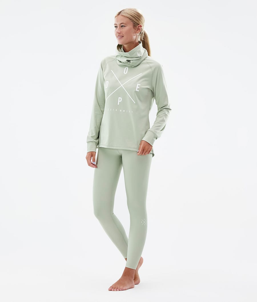 Snuggle W ベースレイヤートップ レディース 2X-Up Soft Green
