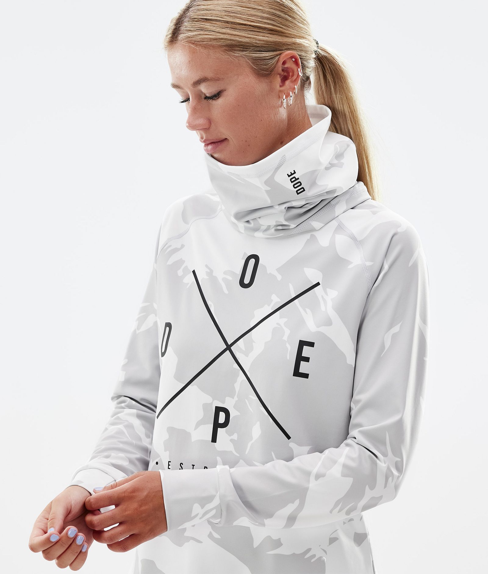 Snuggle W 2022 ベースレイヤートップ レディース 2X-Up Grey Camo, 画像2 / 6