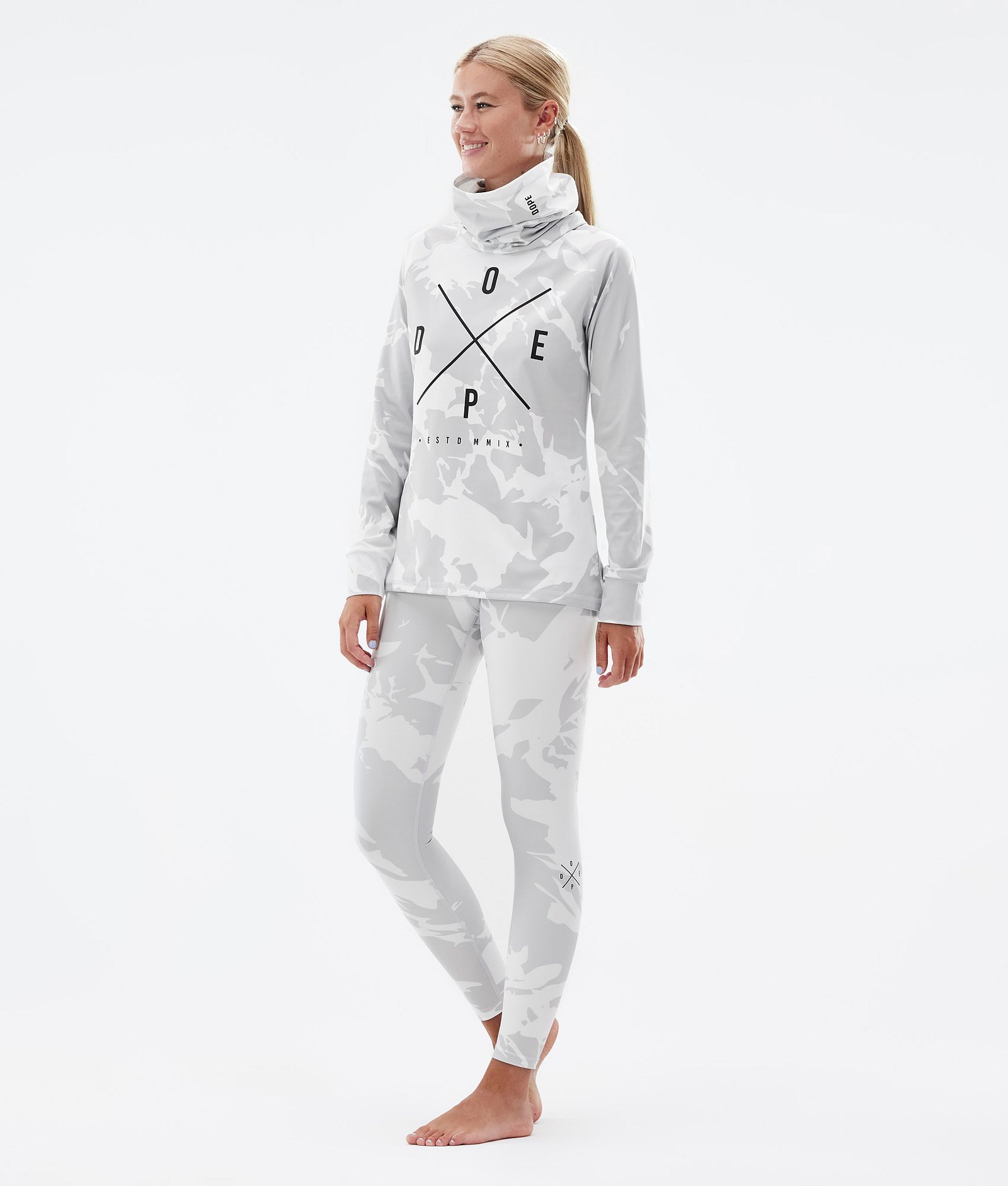 Snuggle W 2022 ベースレイヤートップ レディース 2X-Up Grey Camo, 画像4 / 6