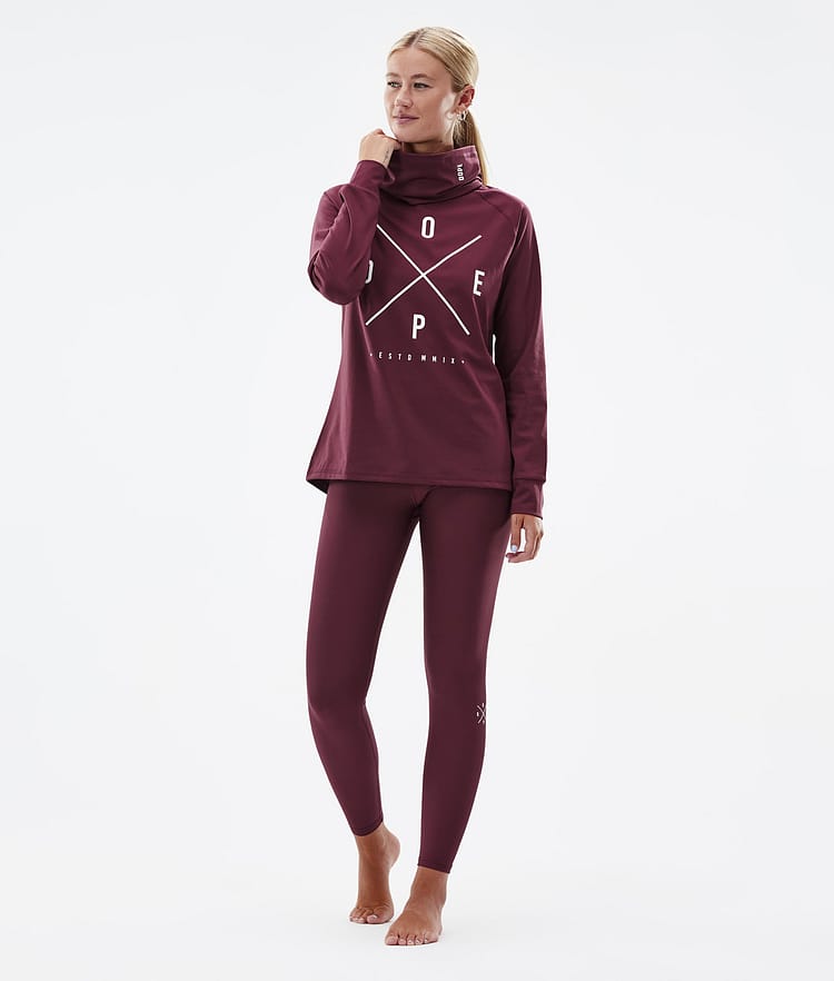 Snuggle W 2022 Baselayer tights Dame 2X-Up Burgundy